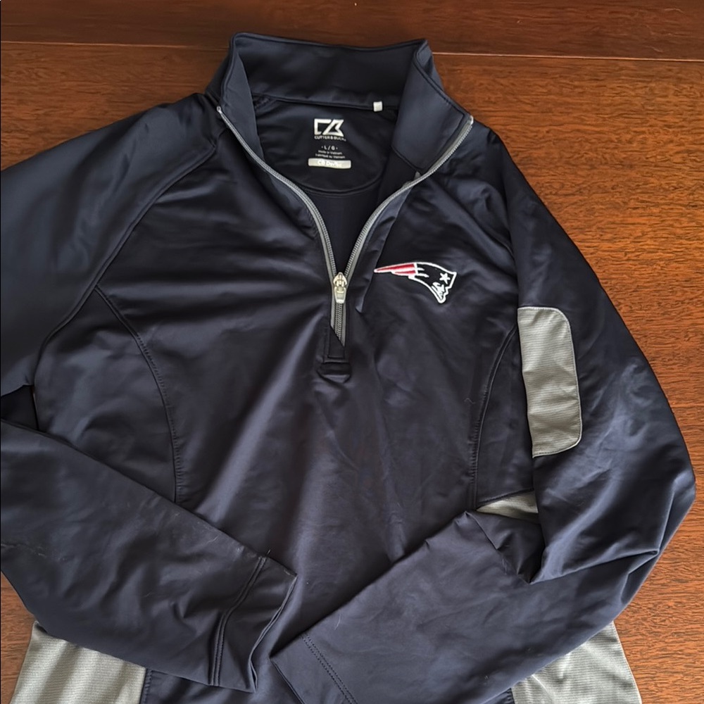 Cutter & Buck Navy and Gray Quarter-Zip Pullover
